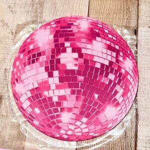 Pink Disco Ball Mouse Pad 8" - NEW